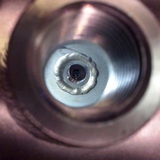 průvar návarku - nerez potrubí